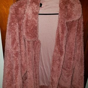 Pink fuzzy jacket